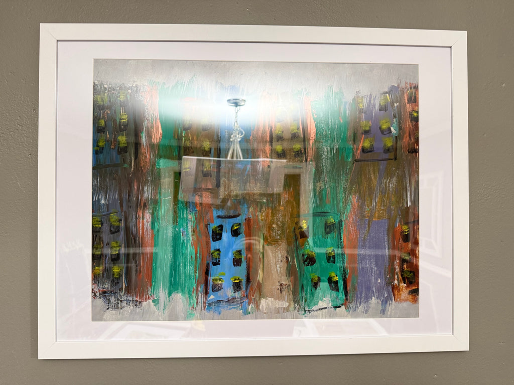 Hand-Painted Acrylic Artwork on Paper – Framed