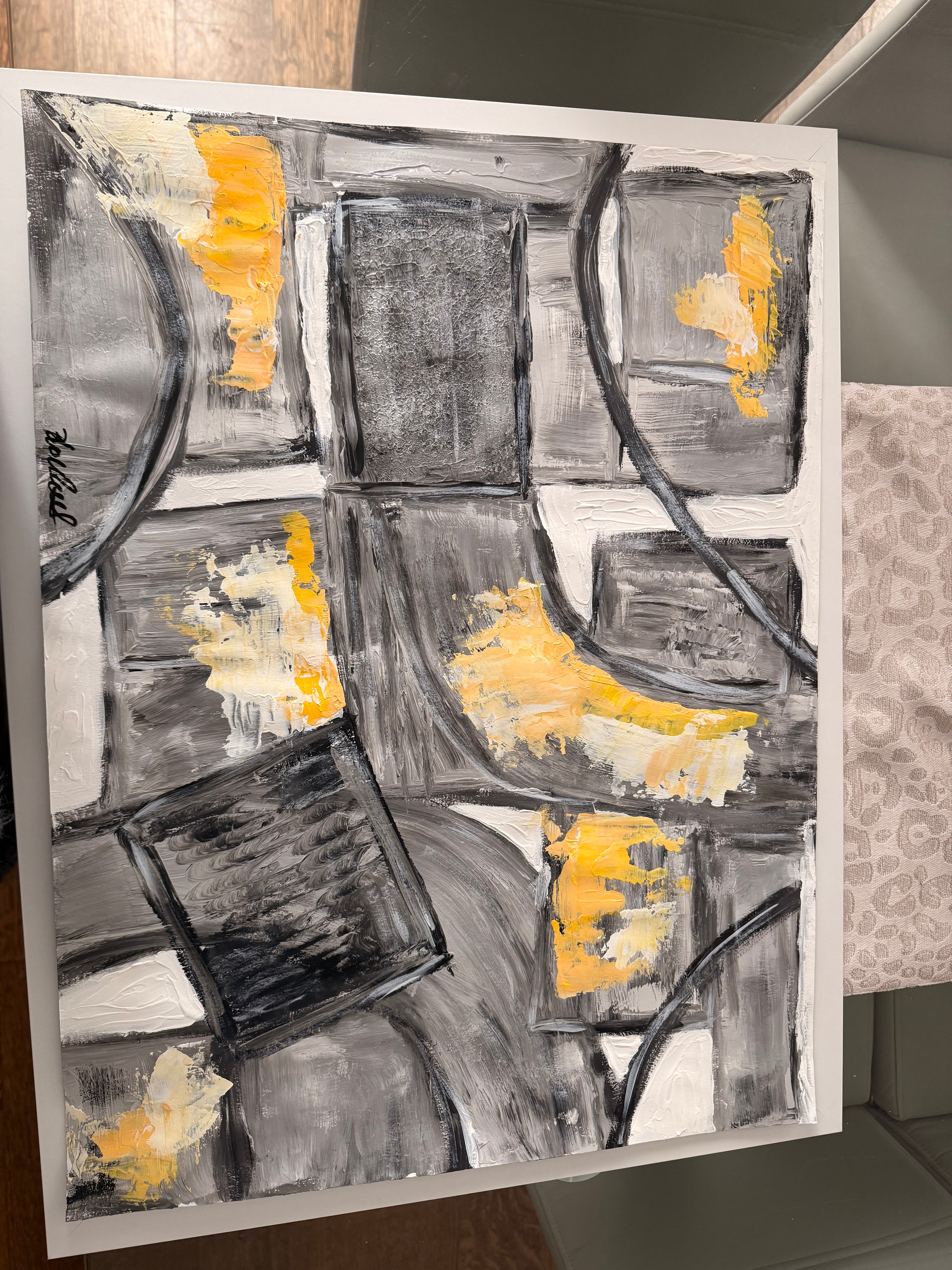 Original Abstract Painting 18x24 – Textured Acrylic – Framed